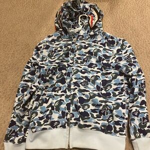 Blue bape zip up